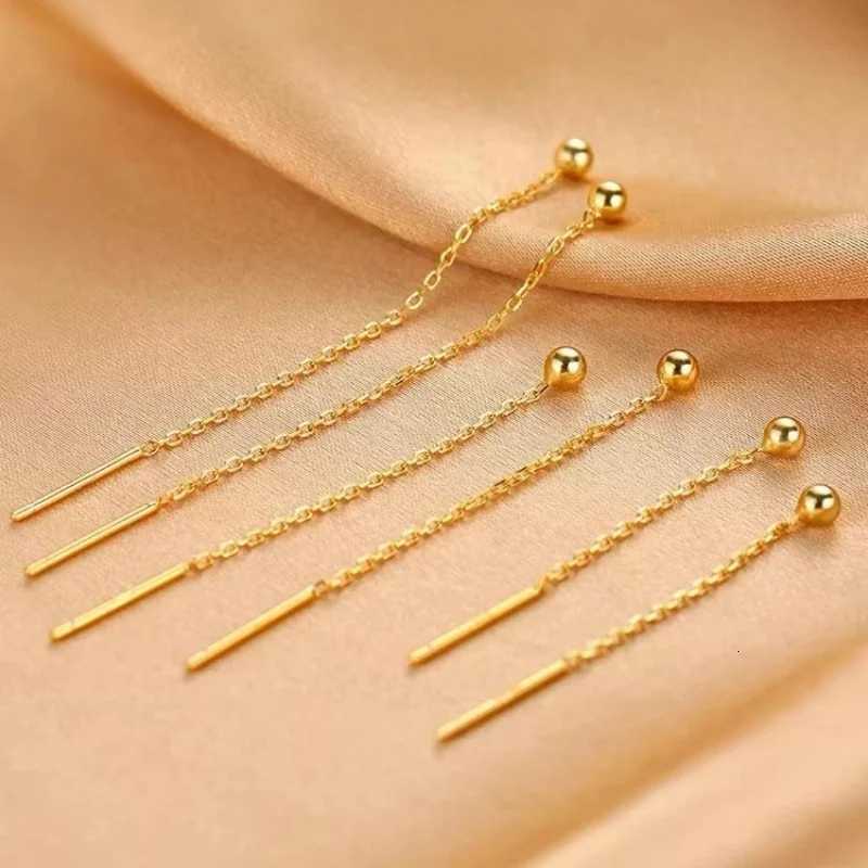 Fashion Dangle Earrings For Women Geometric Ball Long Tassel Chain Drop Silver Color Earring Minimalism Ear Line Kpop Jewelry XJ250722