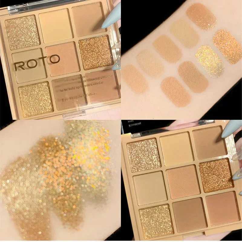 9 Color Super Nude and Matte Eyeshadow Palette Shine Long Lasting Waterproof Eye Shadow Palette Shiny Eye Pigment Makeup W250722