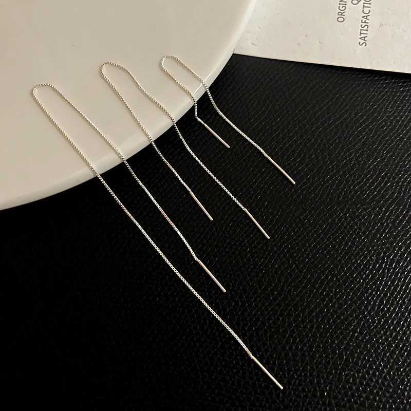 Trend S925 Silver Needle Long Earrings Wire Tassel Chain Drop Earrings Womens Straight Hanging Earrings Jewelry Gifts XJ250722