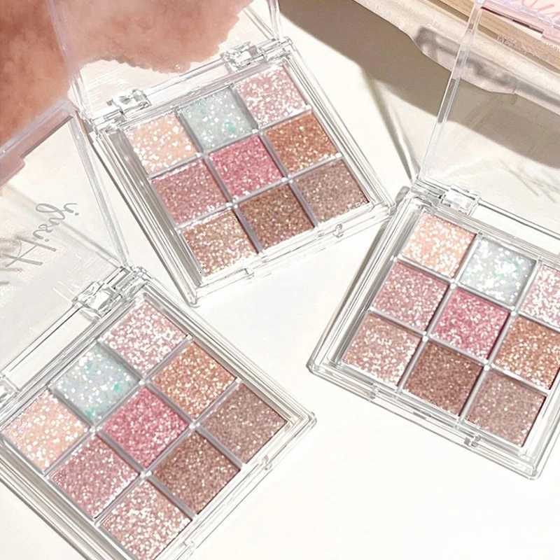 9-Color Glitter Eyeshadow Palette Pink Eyeshadow Palette Dream Girl Eye Makeup Palette Shiny Eyeshadow Eye Pigments W250722