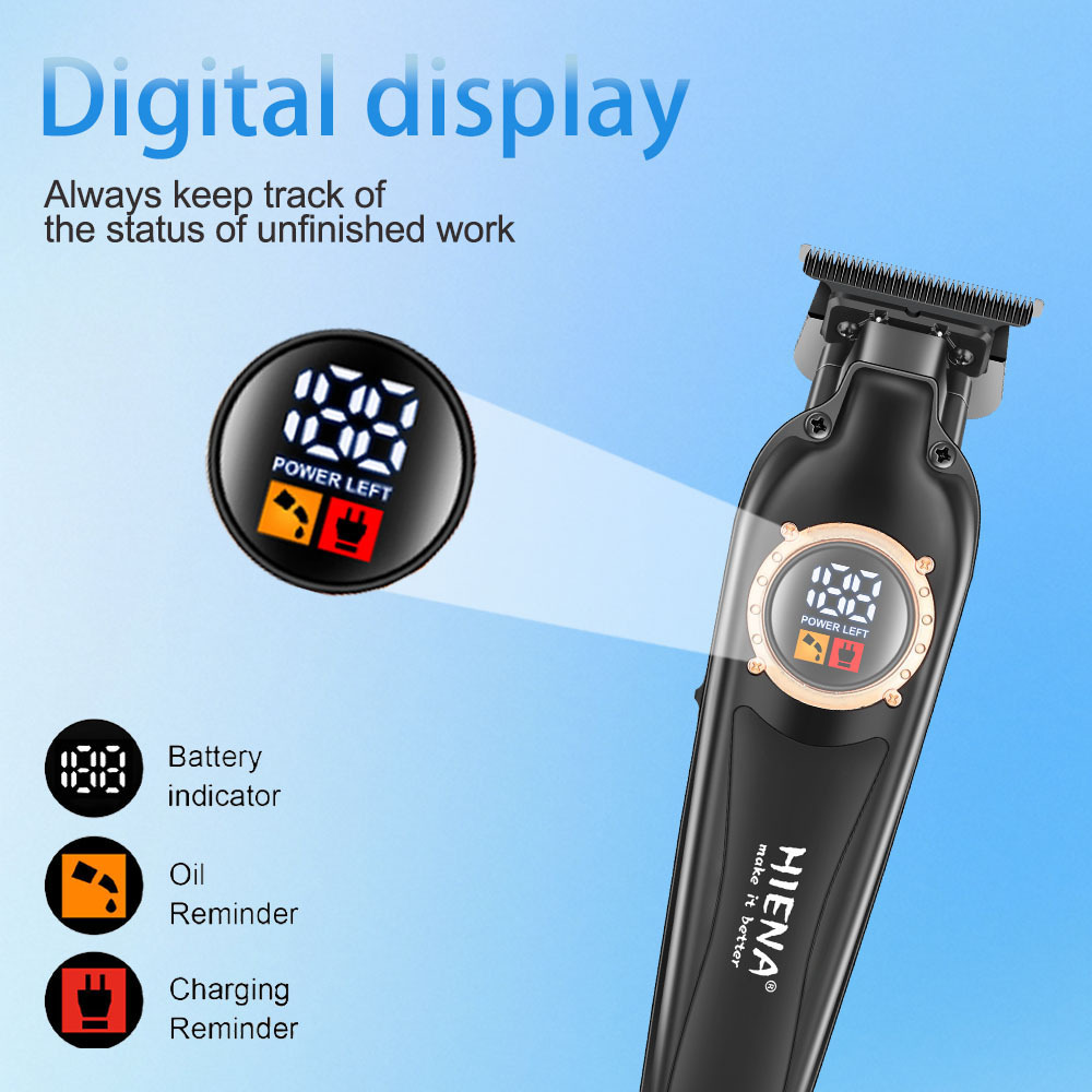 Specialized for oil head digital display hair clipper new type electric trimmer smooth head beauty electric trimmer hair cutting R250517