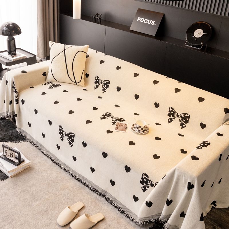 VIKAMA Four Seasons Universal Non-Slip Sofa Towel Geometric Jacquard Living Room Sofa Bedroom Sofa Towel Ins Wind Home Match