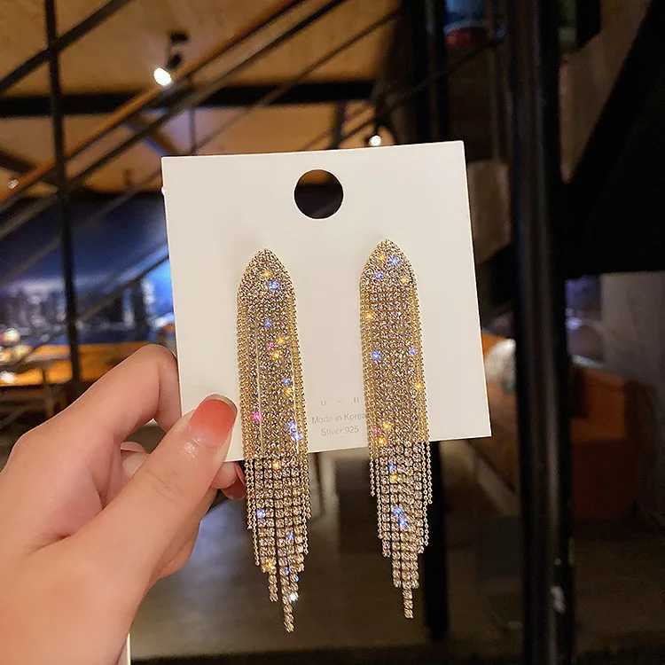 Geometric Triangle Earrings European and American Fashion Long Tassel XJ250722