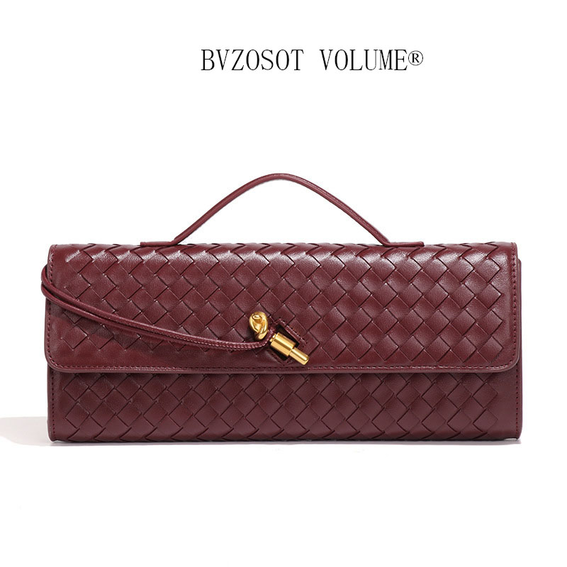 Fashion Hand - knitted Evening Baguette Bag Accordion Bag Horizontal - style Handheld Single - shoulder and Cross - body Bag bags