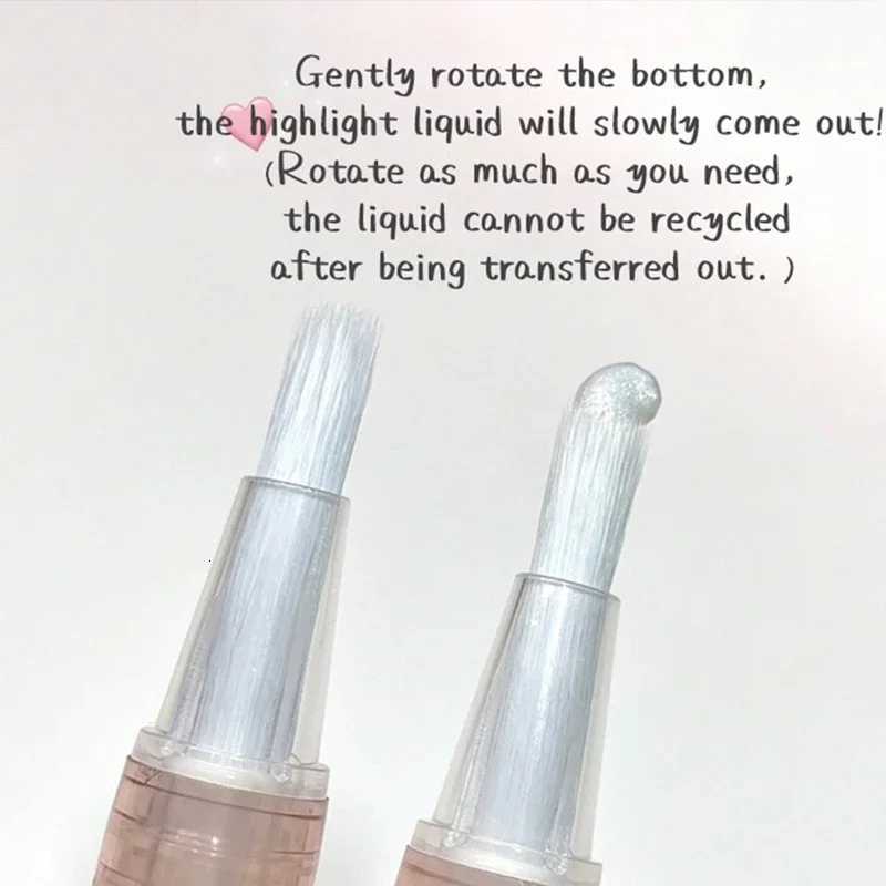 Waterproof Shiny Diamond Highlight Pen Eye Makeup Highlighter Long Lasting White Brighten Silkworm Shadow Liquid Highlight W250722
