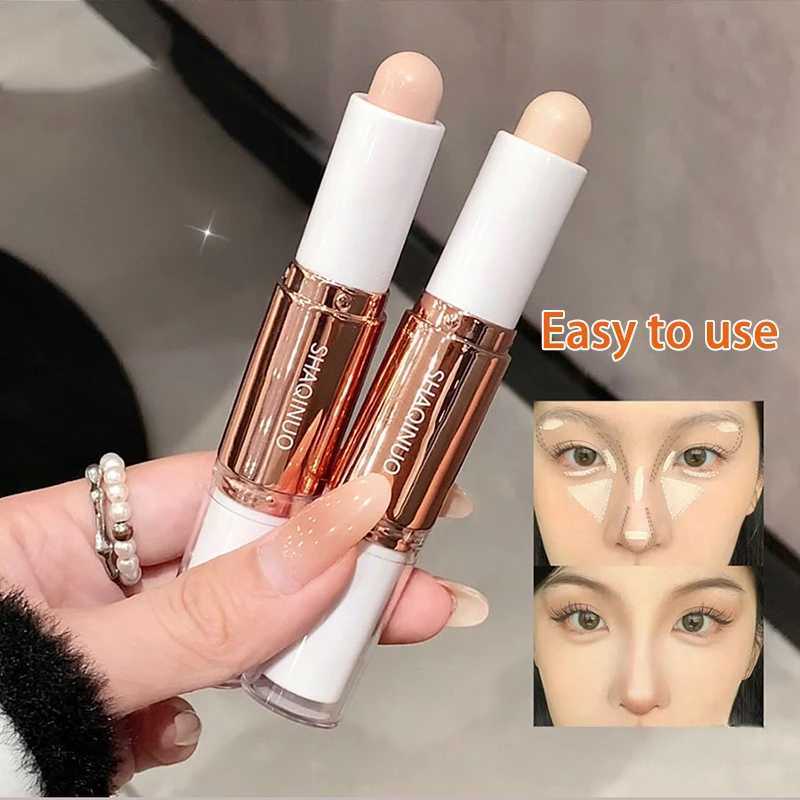 Double-ended Contouring Shading Pen Cream Brighten Nose Shadow Profile Natural Three-dimensional Highlight Stick Korean Makeup W250722