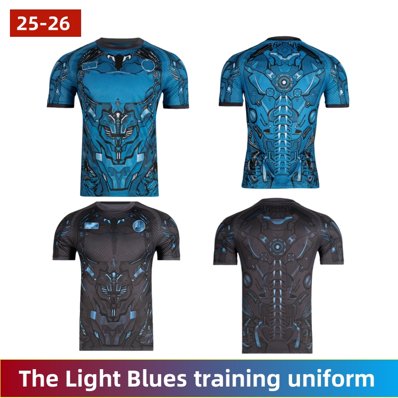 25-26 Partenopei BUONGIOrNO nERES ebony Training Jersey mCtominay Sky Blue Training Jersey aNGUissa Lorenzo Lucca Gli Azzurri Ciucciarelli Calcio Napoli