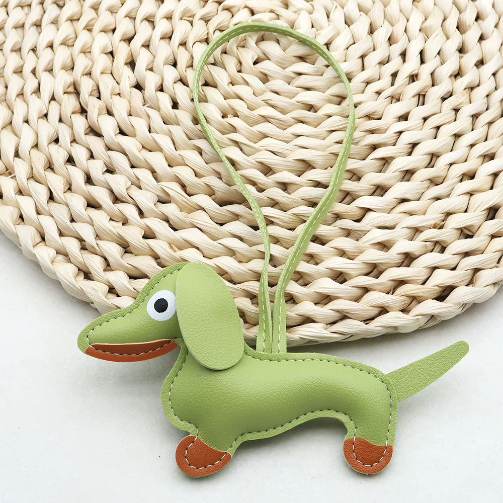 Internet Celebrity Dachshund Dog Pendant Cartoon Leather Puppy Bag Pendant Phone Case Accessories Creative Car Accessories 250722