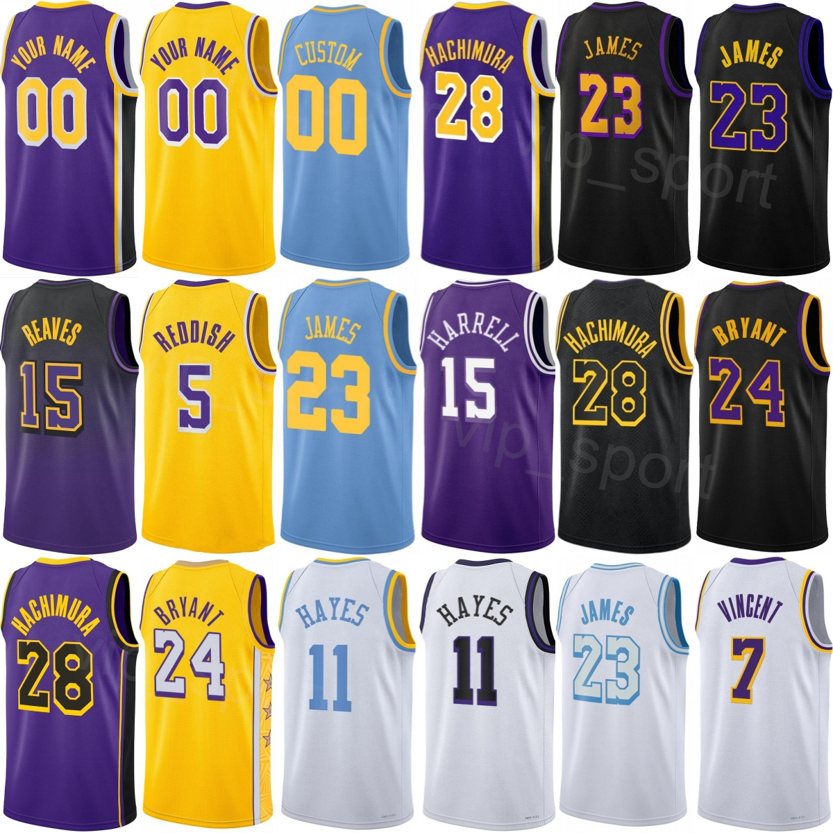 Printed 2025-26 Basketball Maxi Kleber Jerseys 14 Woman Man Kids Jaxson Hayes 11 Jarred Vanderbilt 2 Rui Hachimura 28 Gabe Vincent 7 Dalton Knech