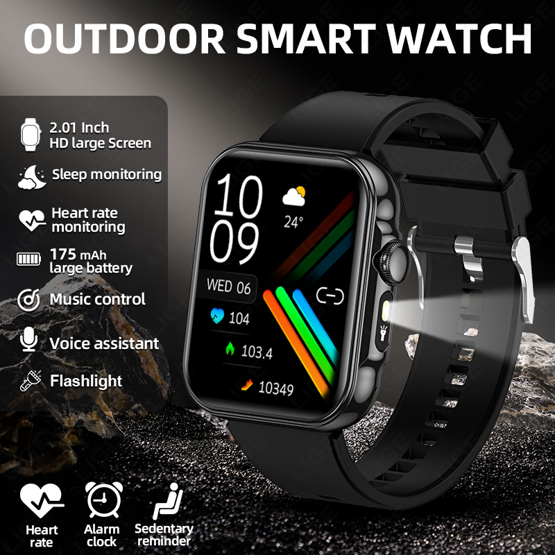 LIGE Fitness tracker watch with heart rate monitor large screen activity tracker with pedometer sleep monitoring calories pedometer smart watch men�