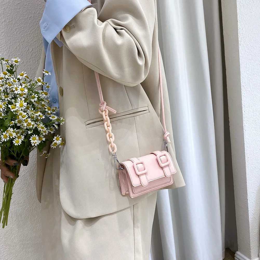 Candy Color Messenger Bags Mini Leather Handbag Wen Shoulder Travel Purse for Outdoor Shopping Traveling Decoration Y250722