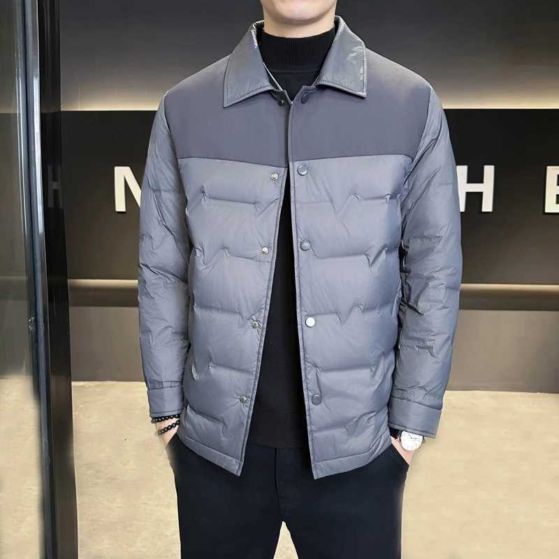 High Quality Mens Casual Lightweight White Duck Down Jackets 2025 Autumn Winter Youth Street Wear Warm Top Puffer Coat Clothing W250722