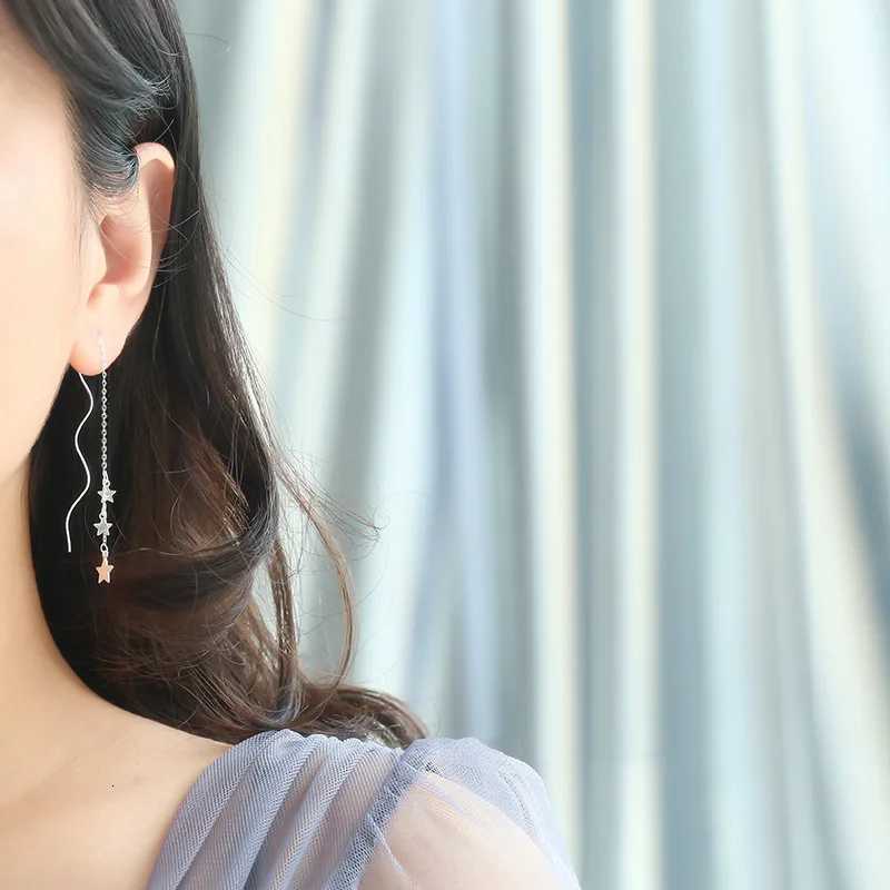 Xiya Silver Color Hot Sale Fashion Geometric Tassel Long Drop Earrings for Women Creative Wedding Jewelry Gifts XJ250722
