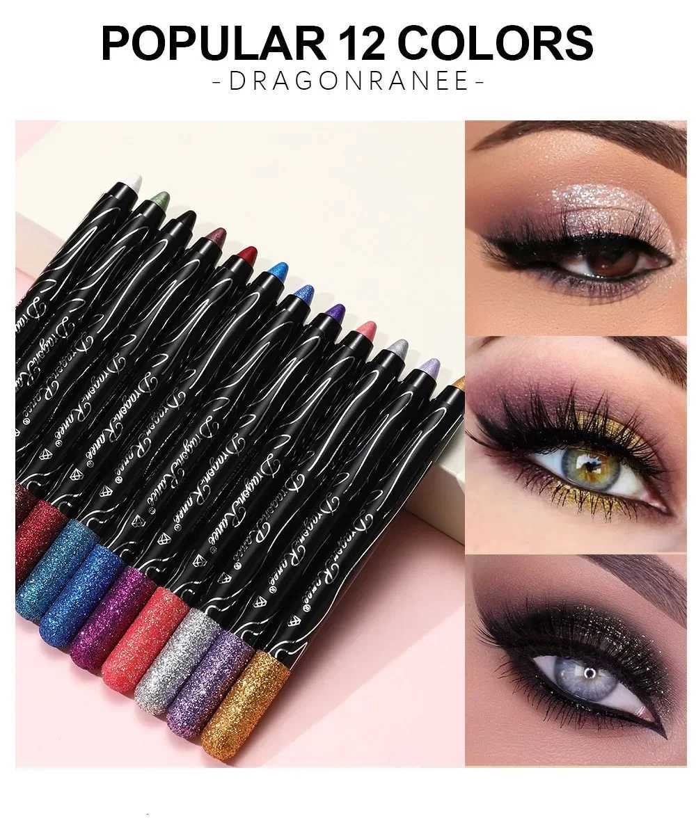 1Pc Metallic Purple Eyeshadow Pencil Glitter Silkworm Liner Pen Highlighter Long Lasting Gold Blue Cream Eyeshadow Stick Makeup W250722