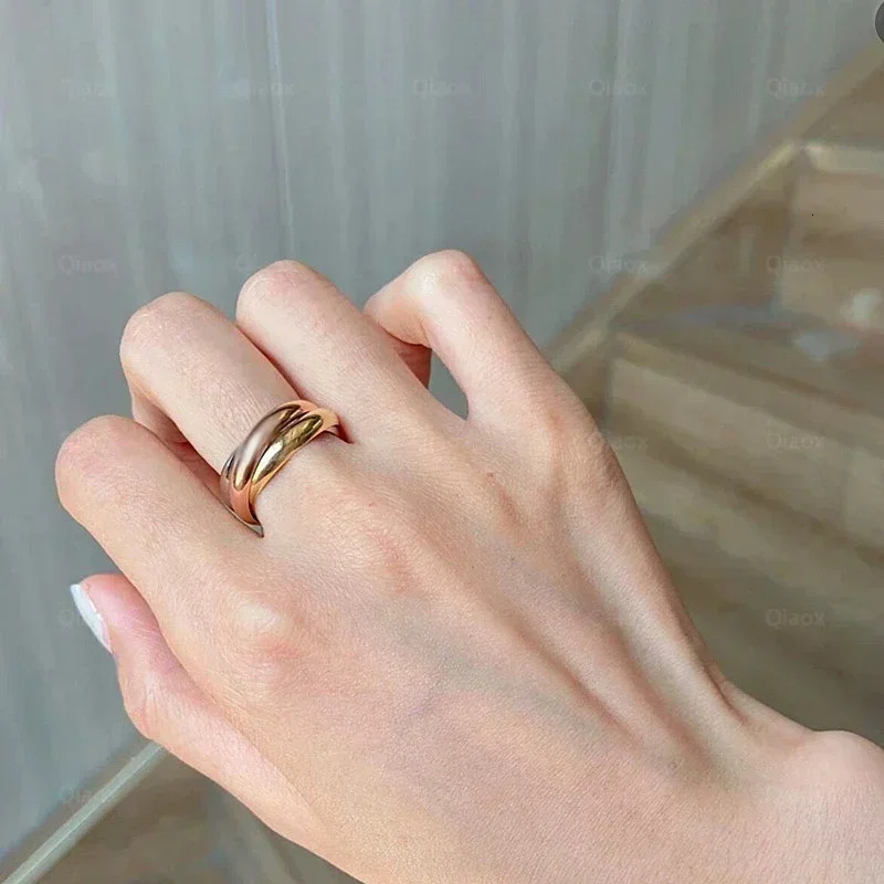selling classic 925 sterling silver three-ring ring Ladies personality fashion trend jewelry couples gift 250721