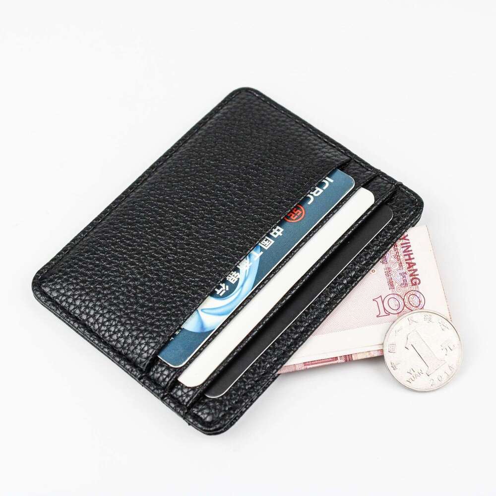 Card Holders Leather PU Credit Bank Card Case Business cardbag Embossed Lychee Pattern Multiple leathers Colors Available