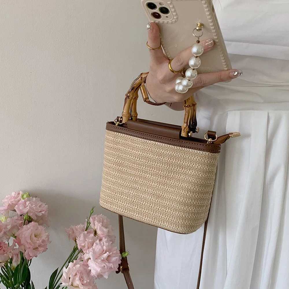 New Womens Woven Shoulder Bag Multi-Functional Handbag Crossbody Bag Small Square Bag Y250722
