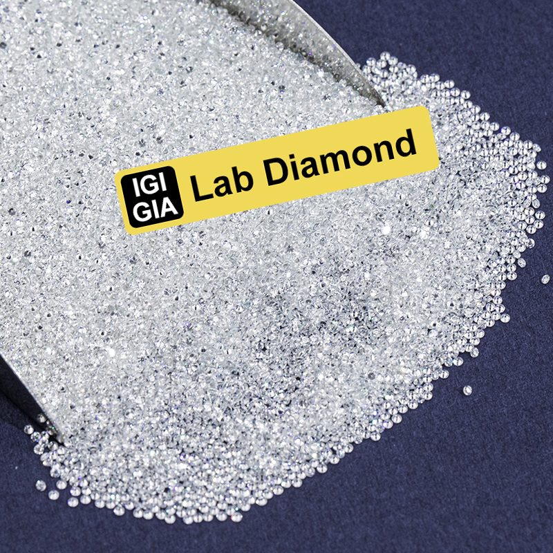 Messi Jewelry HPHT Lab Diamonds DEF VVS Melee 1mm 2mm 3mm Round Cut High Quality Loose Lab Grown Diamond