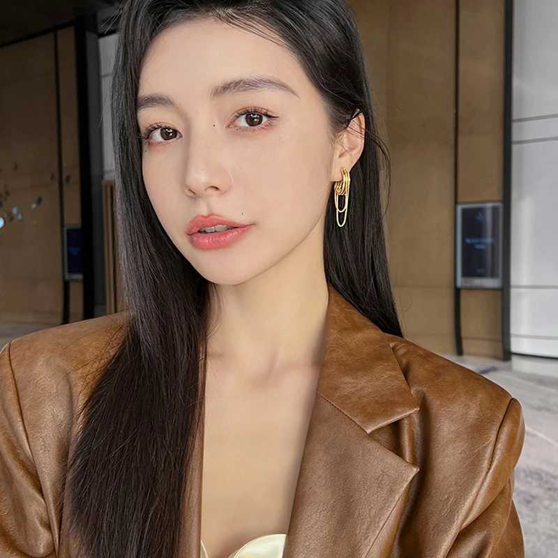 Feminine Temperament Metal Tassel Geometric Earrings 2024 New Design Jewelry Wedding Party Luxury Accessories For Womens Gift XJ250722