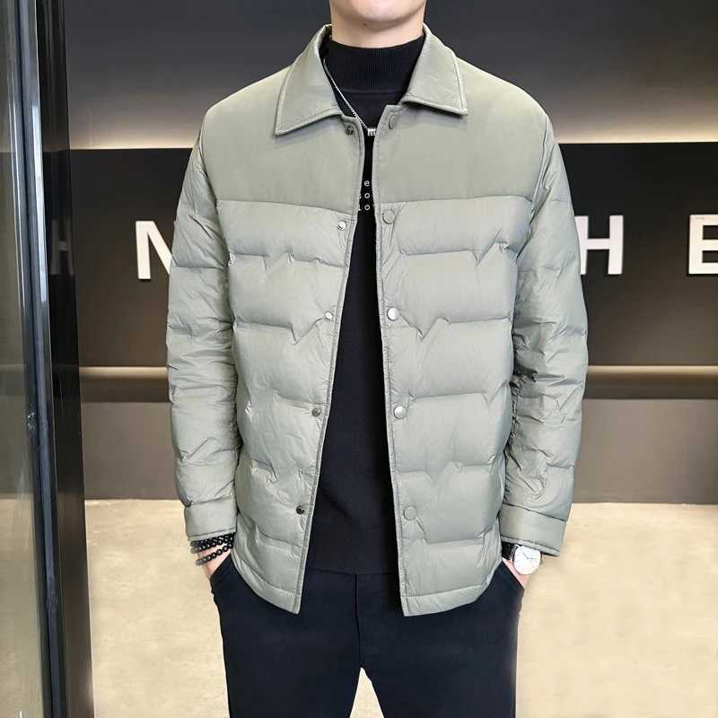 High Quality Mens Casual Lightweight White Duck Down Jackets 2025 Autumn Winter Youth Street Wear Warm Top Puffer Coat Clothing W250722