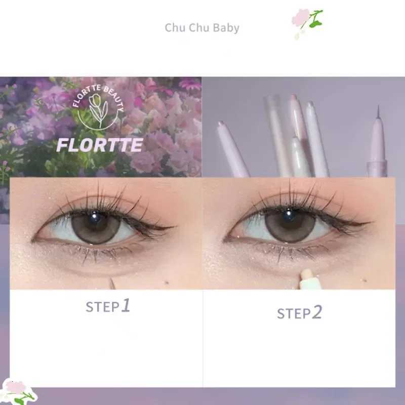 FLORTTE Double Head Eyeshadow Eyeliner Silkworm Stick Matte and Glitter Eyeshadow Liner Pencil Highlighter Pen Eyes Makeup W250722