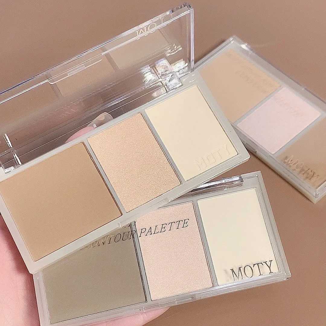 3-Color Bronzer Contouring Palette Face Matte Brown Coffee Contour Shadow Powder High Gloss Illuminator Makeup Shaping Palette W250722