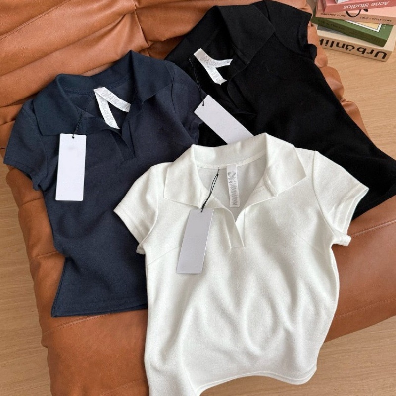 Top A Manicotto Corto Di Nicchia O876-Slimt Slip Slip Slim-Fit Polia A Maniche …