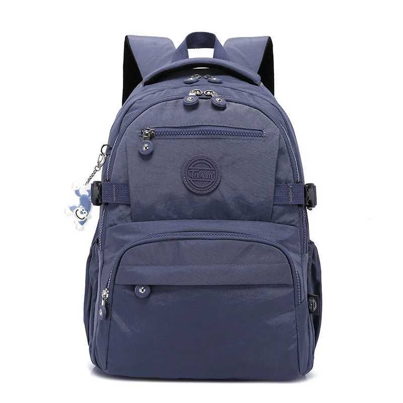 4 Large Capacity Nyl Men Wen Laptop Backpack Lightweight Waterproof Schoolbag Travel Bag Green Blue Red Black M2303 Y250722