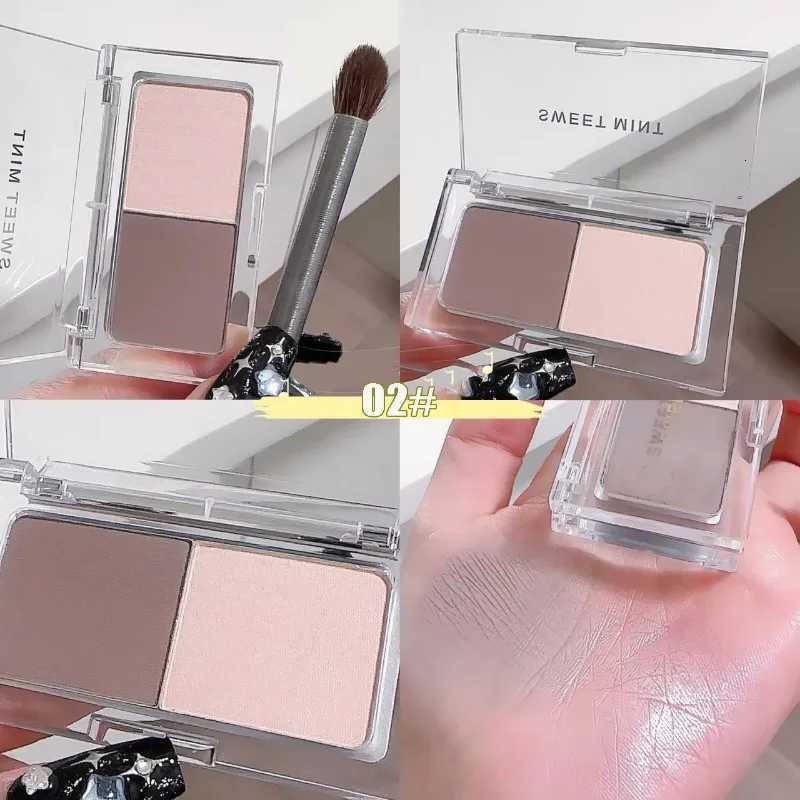 2 Color Tone Shading Shadow Powder Palette Contouring Highlighting Bronzer Brighten Contour Three-dimensional Nose Makeup Shading Palette W250722