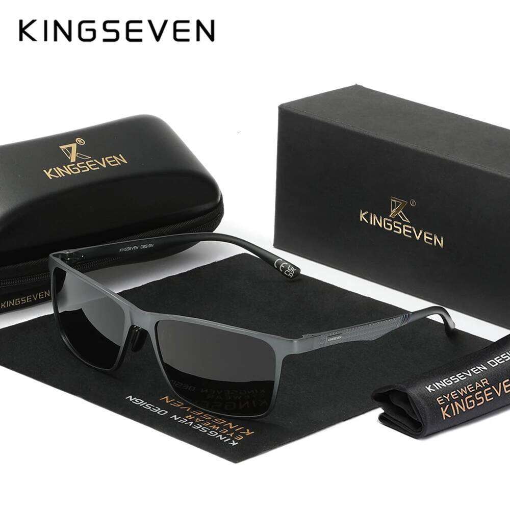 KINGESEVEN High Quality Rectangle Men Sunglasses Polarized Anti-UV400 Male Glasses Women Sports Outdoor Eyewear