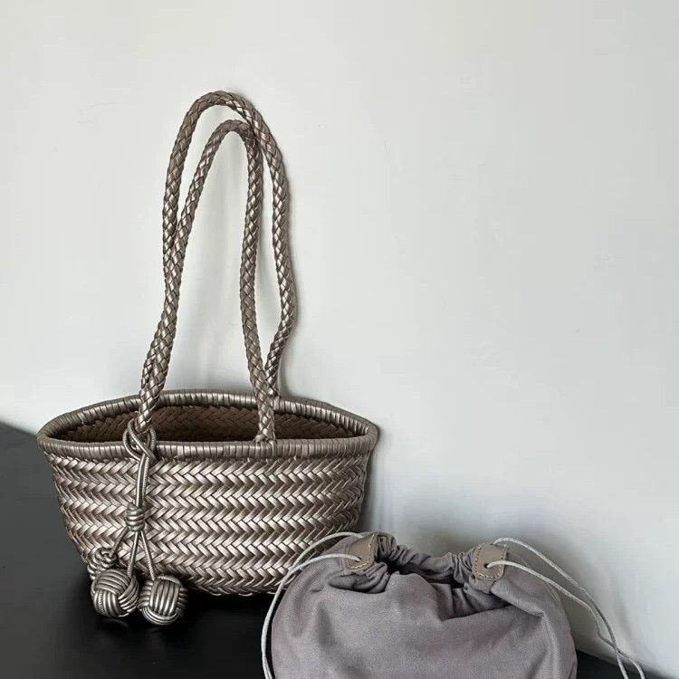Free shipping designer bag 2025 High End Hand Woven Underarm Basket Bag For Women New Fashion Single Shoulder Bag