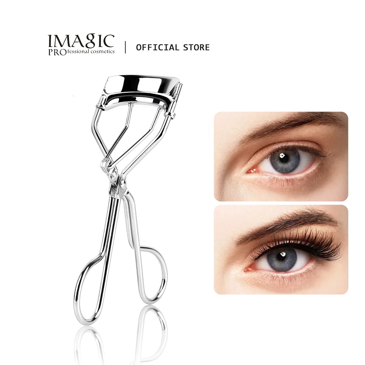 IMAGIC 1Pcs Silver Protable Long Lasting Professional Natural Curling Not Hurt Eyelashes Folding False Beauty Tools Cosmetic 250716