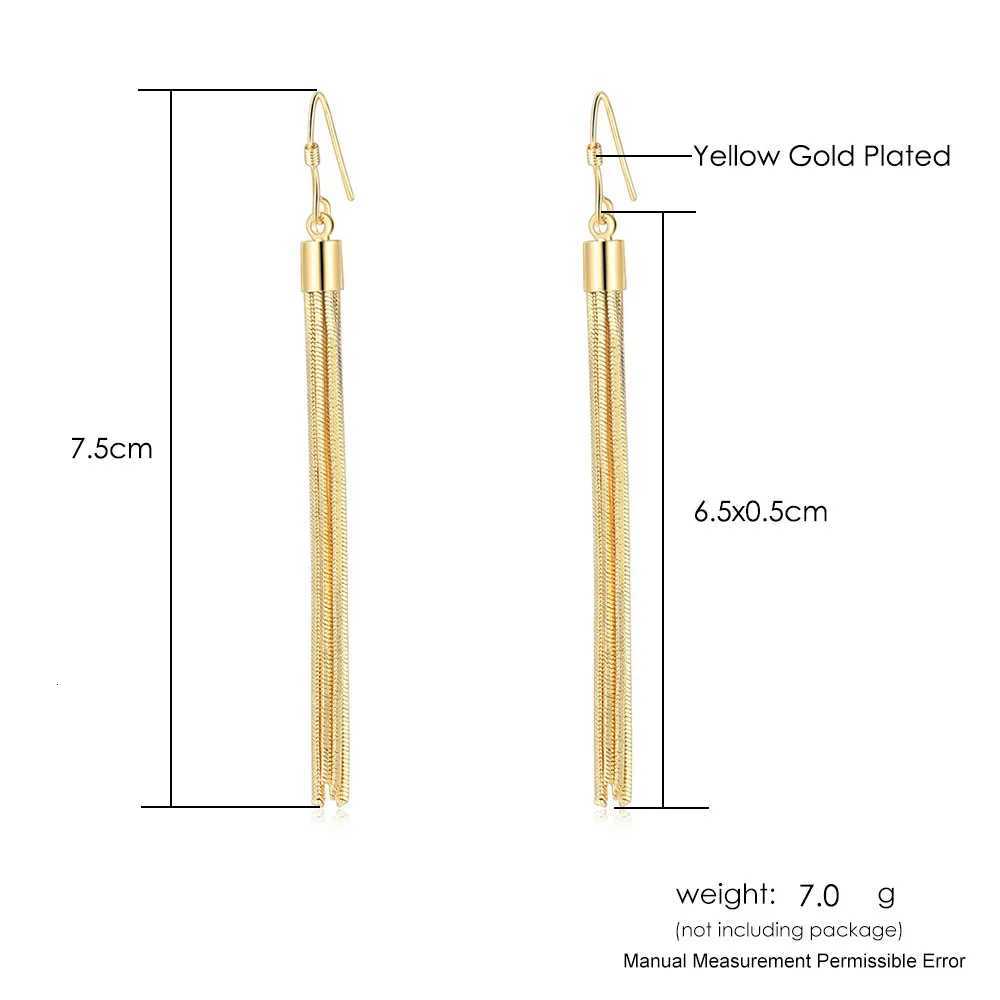 7049 Piercing Long Tassel Drop Earrings For Women Christmas Gift Gold Color Women Accessories Jewelry Fashion Jewelry E267 XJ250722