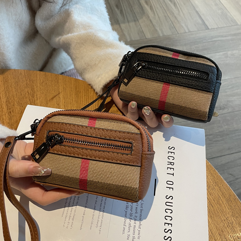 Luxury Brand Designer Bag Women's Small Wallet 2025 New Large Capacity Exquisite High-End Mini Compact Storage Bag Zipper Coin Purse