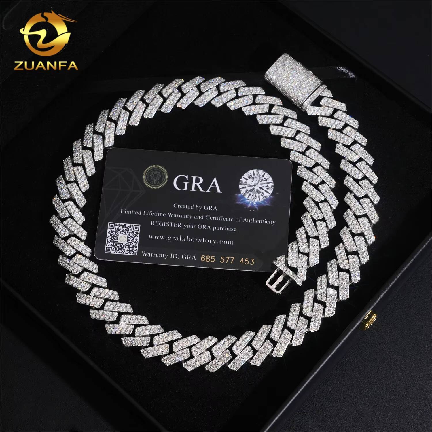 Luxury Free Engraving S925 Silver VVS Lab Moissanite Diamond 16mm Miami Hip Hop Fine Jewelry Men Necklace Cuban Link Chain