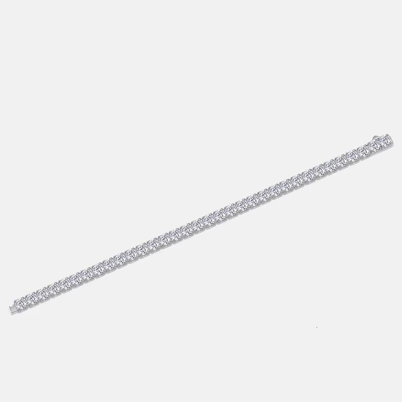 Fashion Design Hip Hop Iced Out Tennis Chain 925 Silver VVS Moissanite Bracelet for Man Woman Gemston 5mmTennis Chain Bracelet