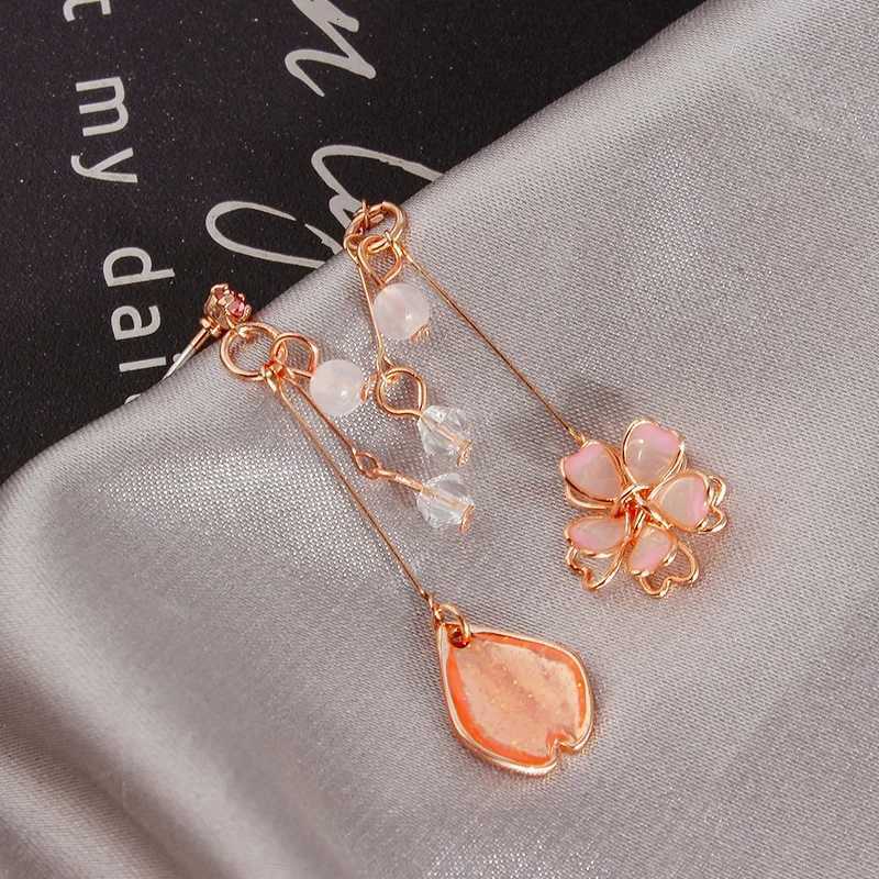 Korean Elegant Flower Butterfly Earrings For Women Exquisite Crystal Zircon Long Tassel Drop Earrings Girls Temperament Jewelry XJ250722