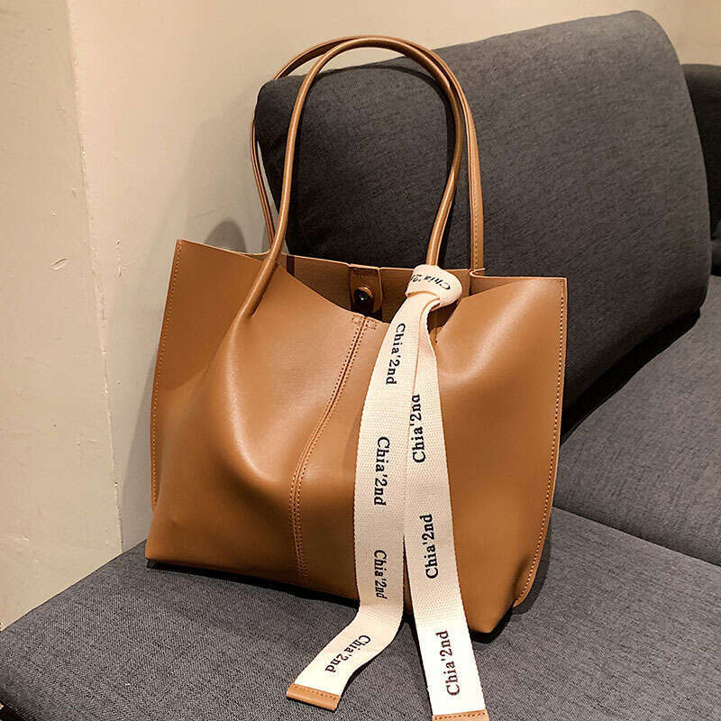 First layer cowhide large capacity tote bag, versatile for commuting, shopping, and single shoulder carrying, versatile for work/daily outings