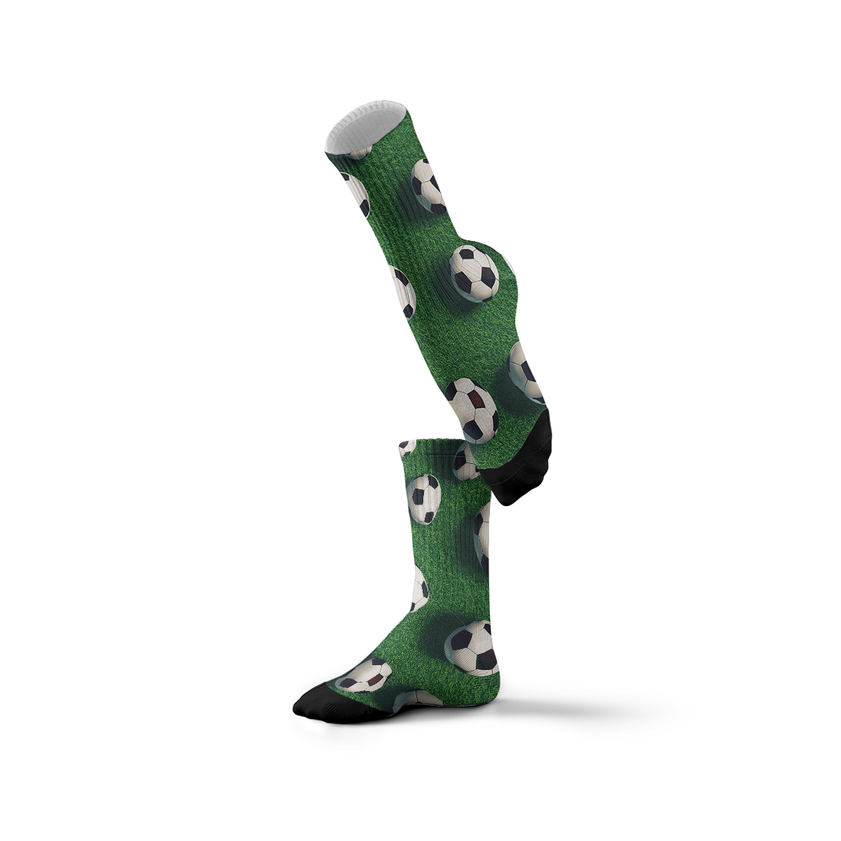 Soccer Field & Balls Unisex Tube Designer Socks C081