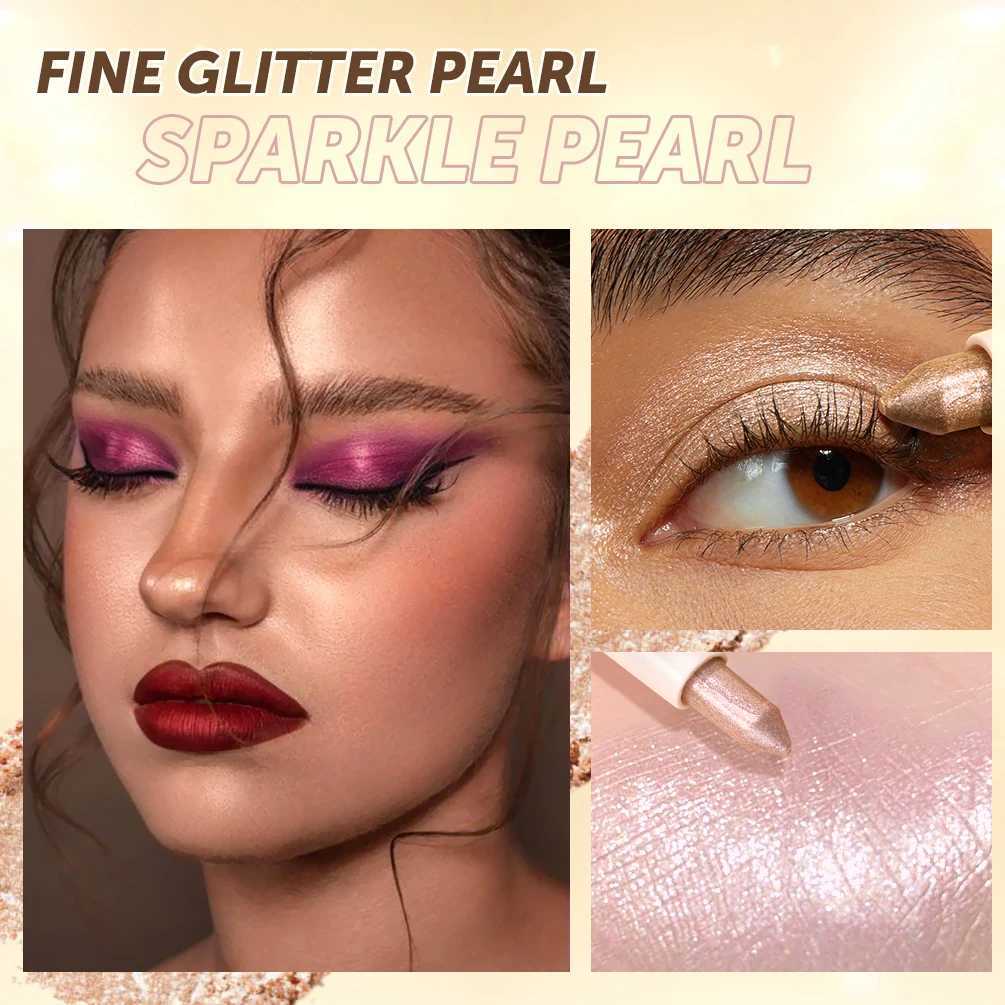 QIBEST Waterproof Shimmer Eyeshadow Pencil Stick Glitter Shimmer Pigment Eyeshadow Liner Highlighter Pen Eye Makeup ToolsW250722