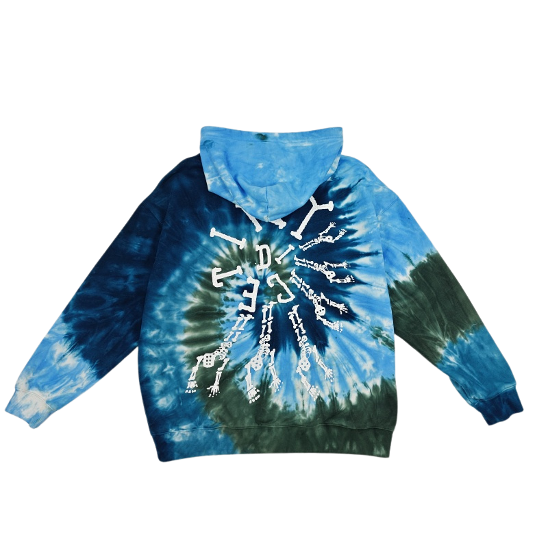 American Vintage Trend Tie-Dye Hoodie with Letter Print Pattern Comfortable fabric Customizable Design