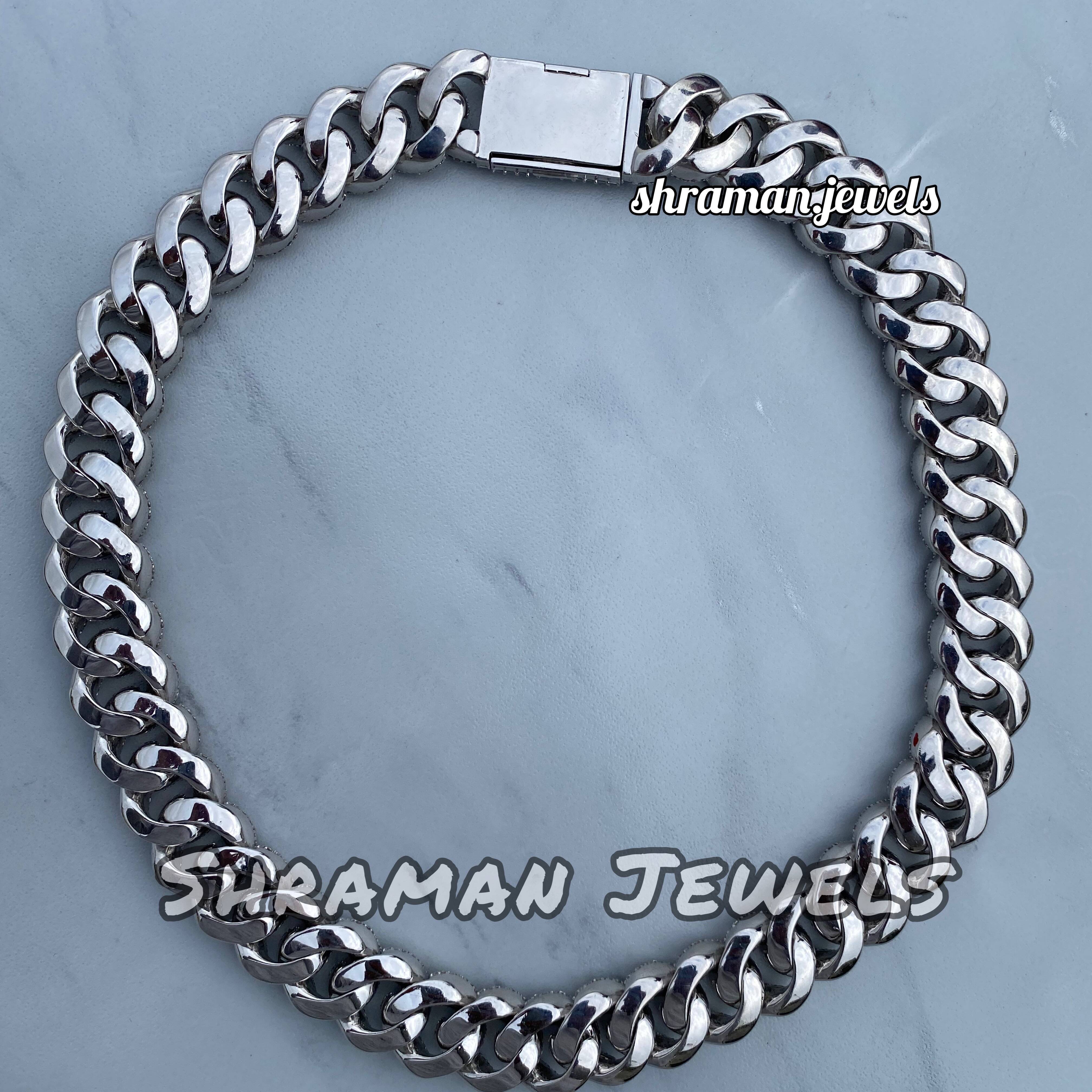 20 MM Moissanite Diamond Thick Cuban Link 925 Sterling Silver 24 Inches Iced Necklace Men Hip Hop Fine Chains Necklaces