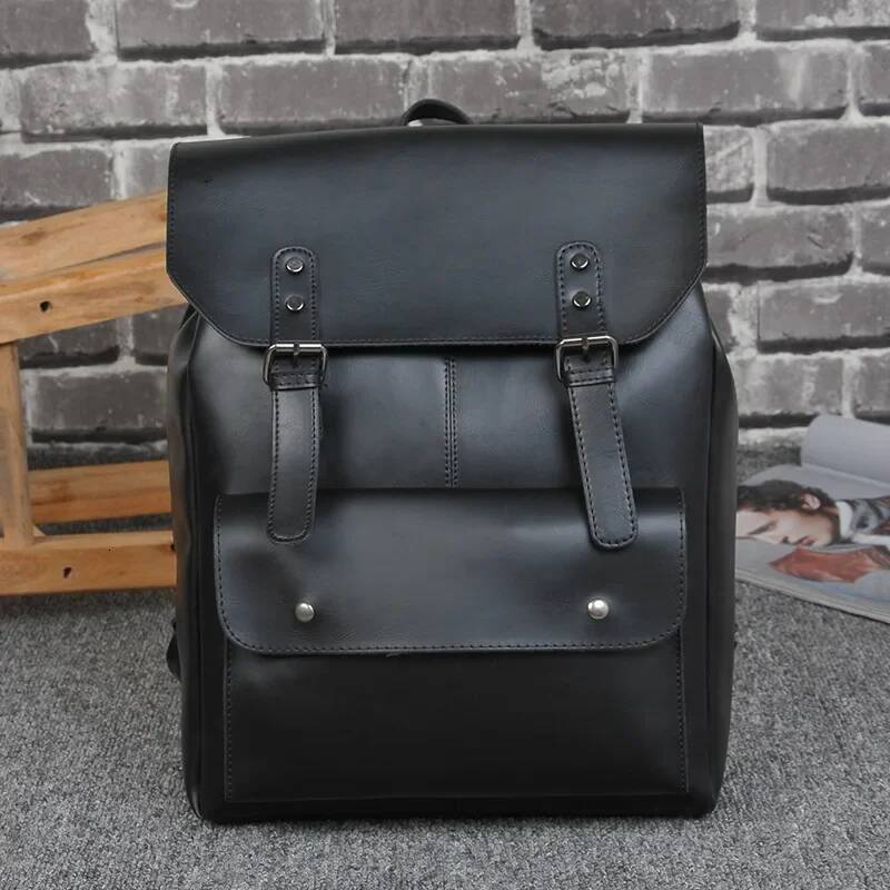 Vintage Leather Men's Fashion for Men Women Large Capacity Couple Backpack Travel Laptop Backpacks Bag high-quality
