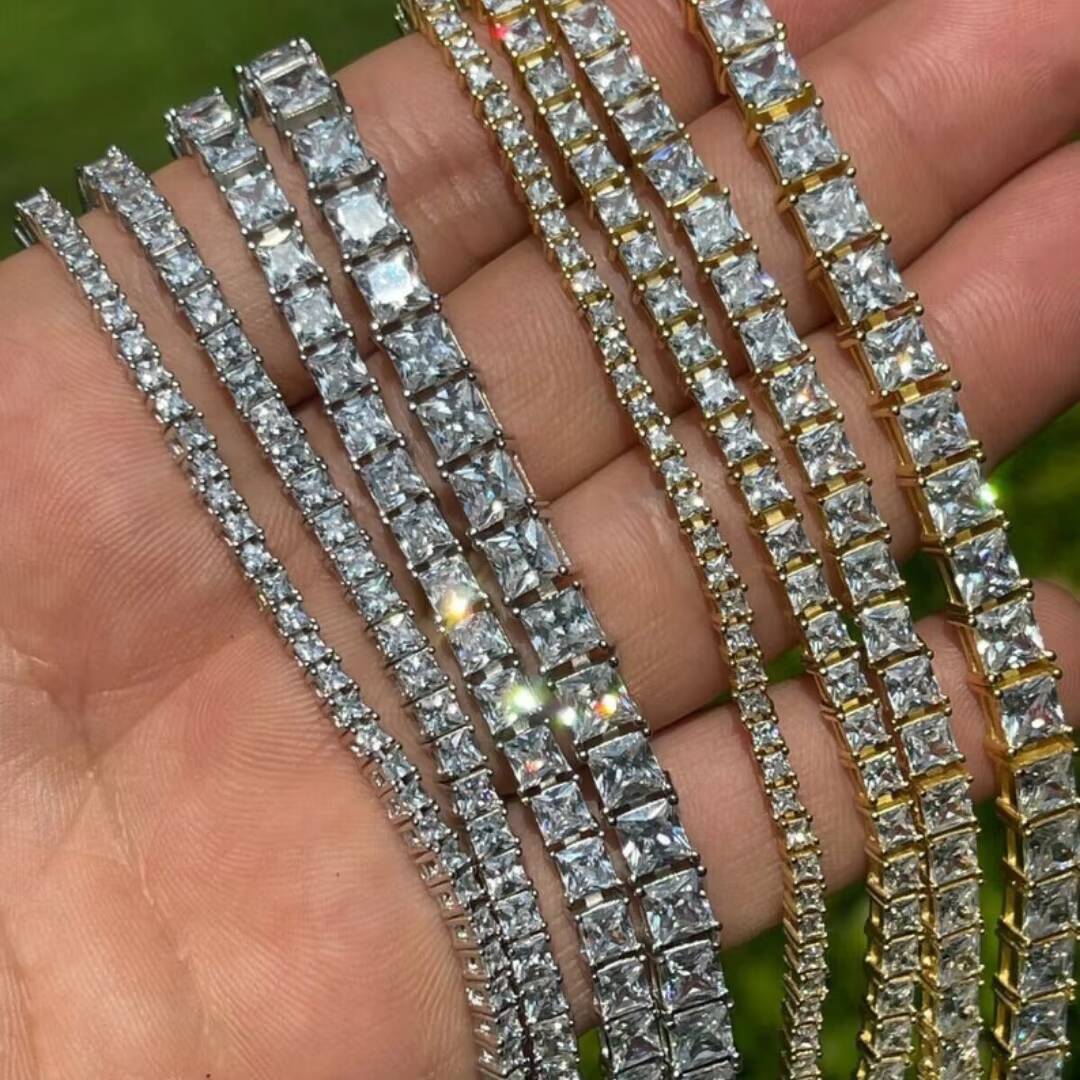 Trendy Custom Hip Hop Jewelry 925 Silver Moissanite Chain GRA Certificated Pass Diamond Tester 2mm to 6.5mm Moissanite Necklace