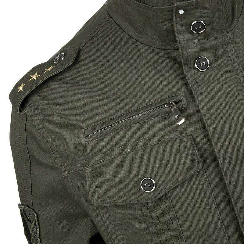 2024 Men's Jacket Autumn Winter Fleece Tactical Jackets Men Casual Multiple Pockets Windproof Outdoor Workwear Coat