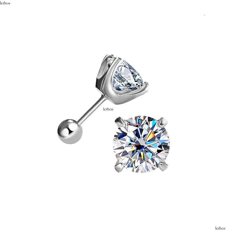 stud designer for women men solid sterg sier pass dia tester with certificate VVS1 D color moissanite earrings jewelry woman gift