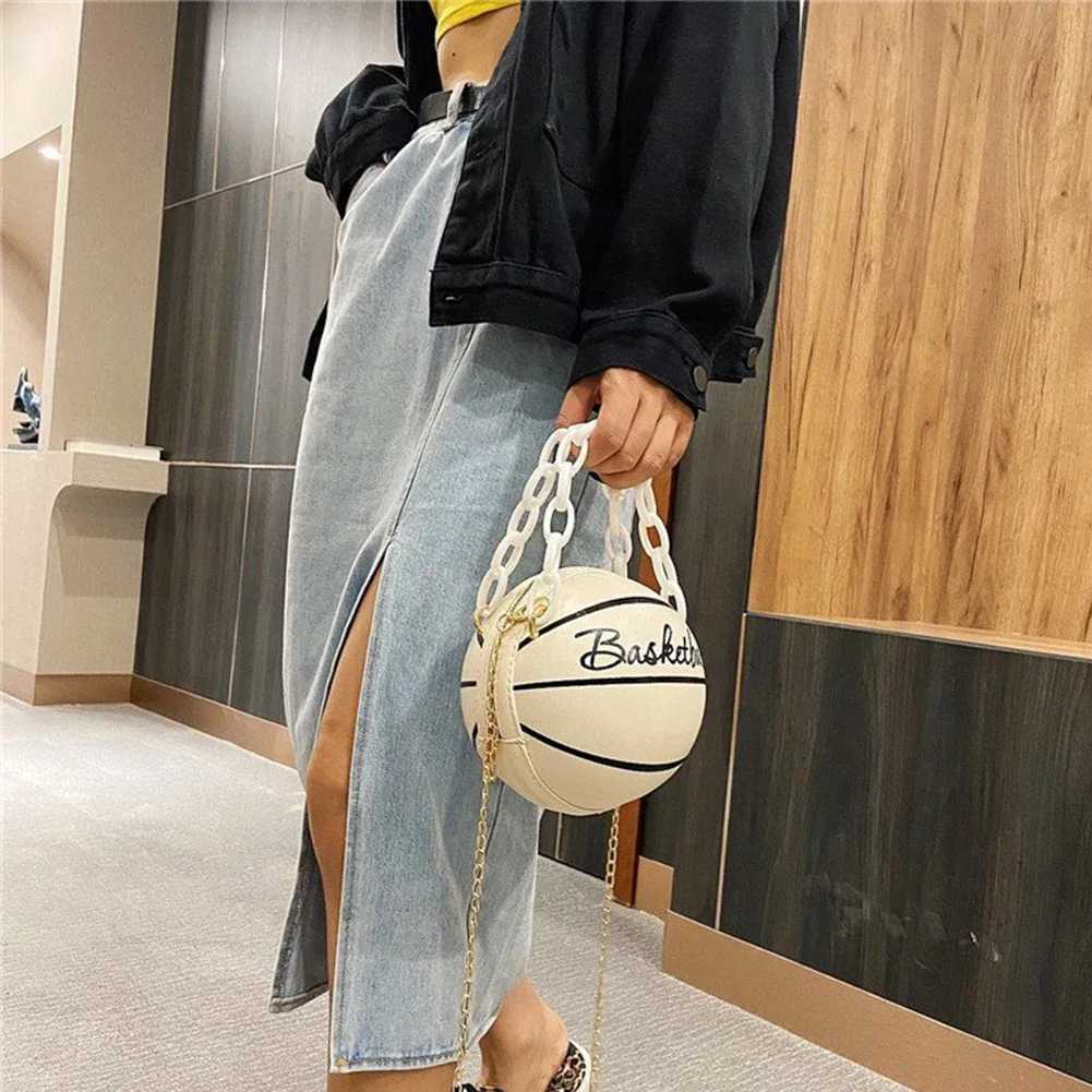 Fi Chic Wen Ball Handbag Round Basketball Football Shape Party Dress Faux Leather Crossbody Girls Coin Purse Shoulder Bag Y250722