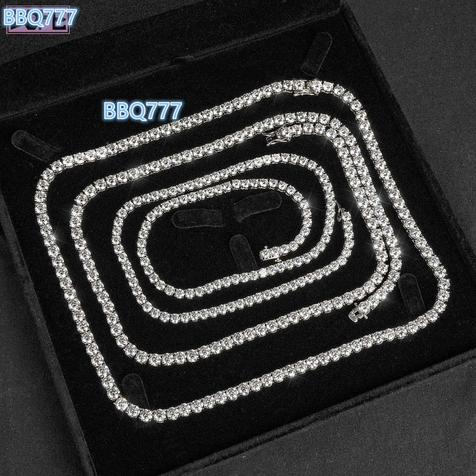 Diamond Jewelry Moissanite tennis necklace 2mm 3mm Diamond Chain 925 Silver IGI CVD HPHT VVS Lab Grown Diamond Tennis Chain