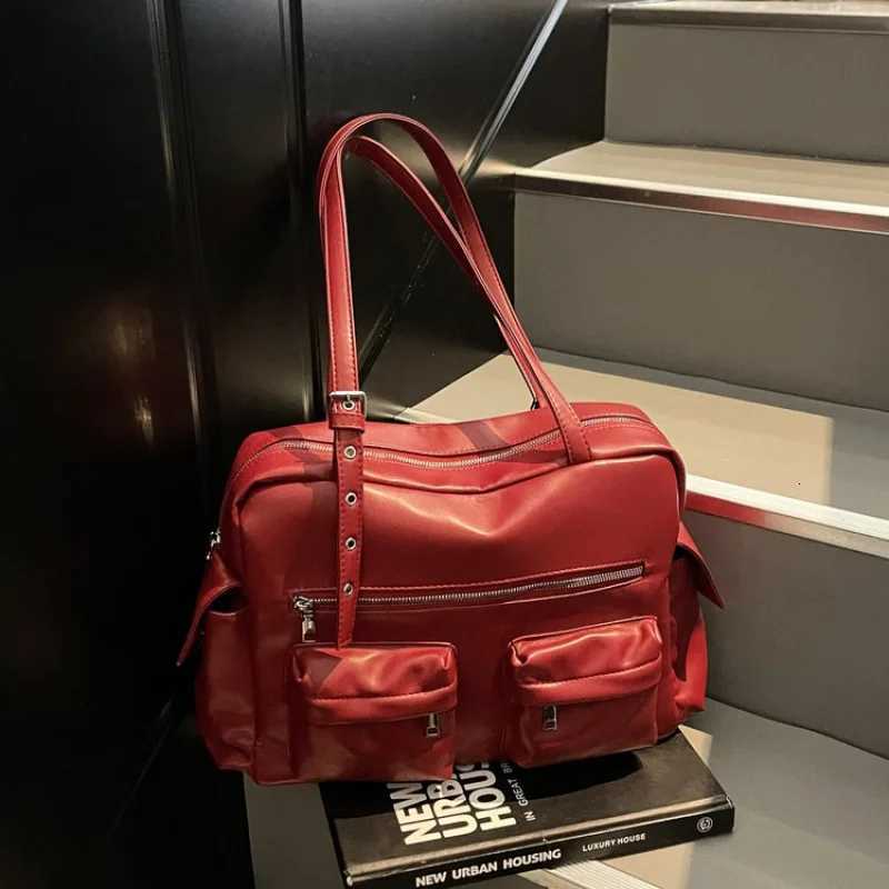 2020 Bag Fi Bowling Bag Red Shoulder Bag Vintage Motorcycle Bags For Ladies Y250722