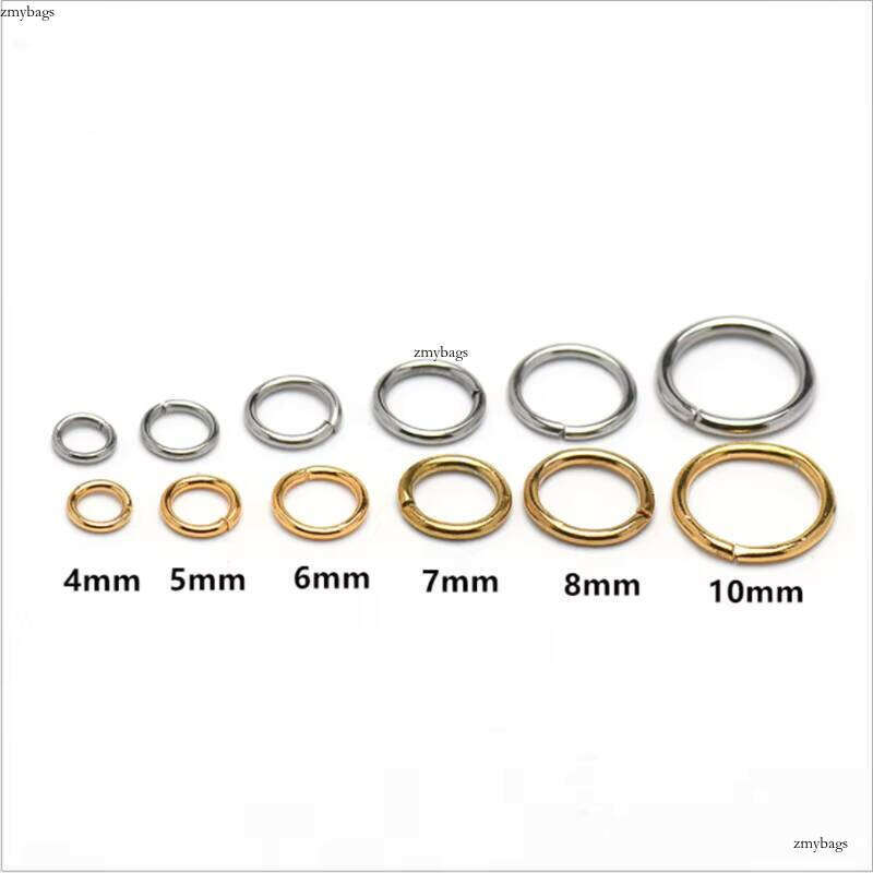 Stainless steel single hand connected closed DIY necklace accessory connection ring